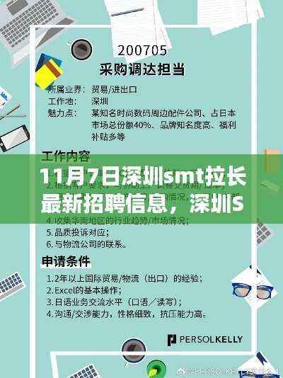 深圳SMT拉长最新招聘信息与求职指南,把握求职机遇,深入了解SMT拉长岗位