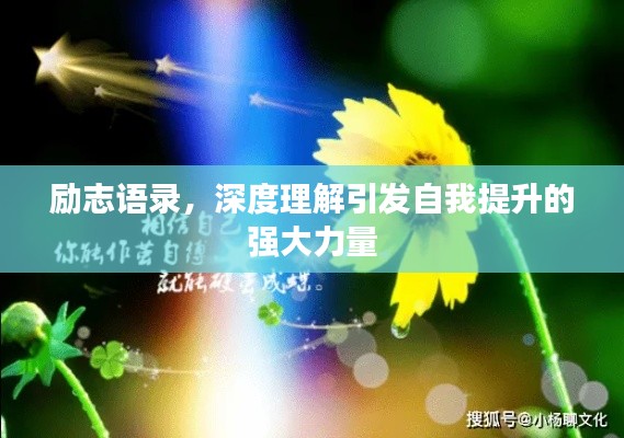 励志语录,深度理解引发自我提升的强大力量