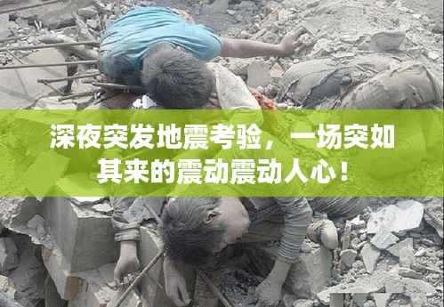 深夜突发地震考验,一场突如其来的震动震动人心!