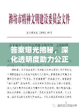 答案曝光揭秘,深化透明度助力公正公平实现